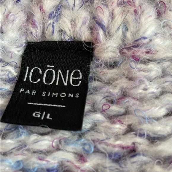 🎀💜🌸ICÔNE par SIMONS Pastel knit Sweater  Size L - Picture 7 of 9